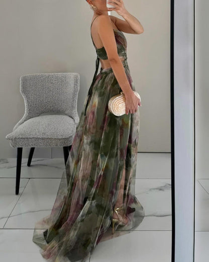 Giselle | Vestido largo con encantador estampado floral