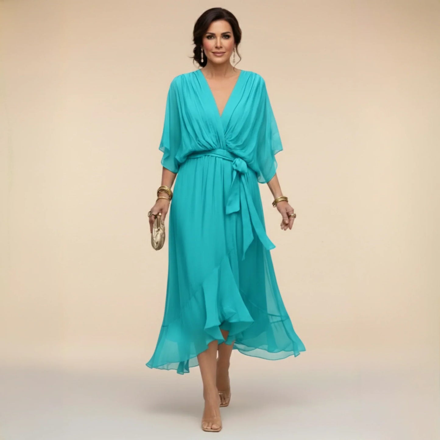 Monica™ | Vestido De Chiffon