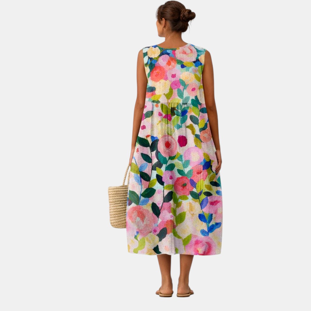 Daniela | Vestido midi fluido