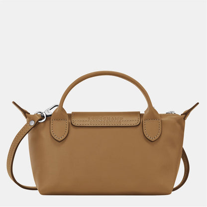 MINI BOLSA DE PIEL LONGCHAM | CAFÉ