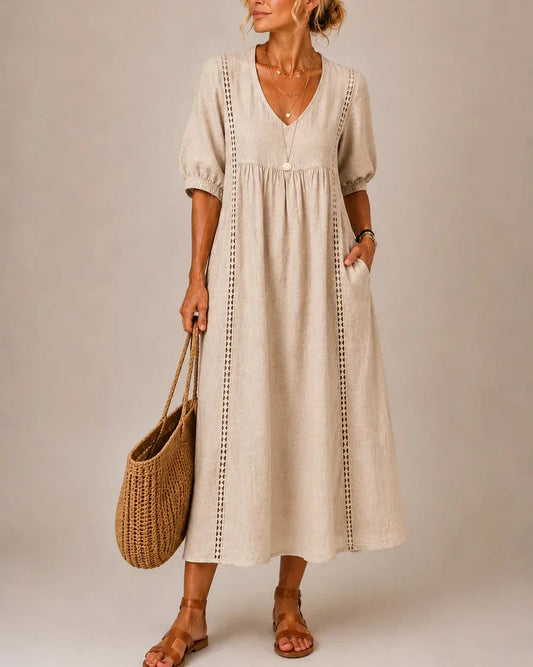 Sefi | Vestido midi de verano Beige