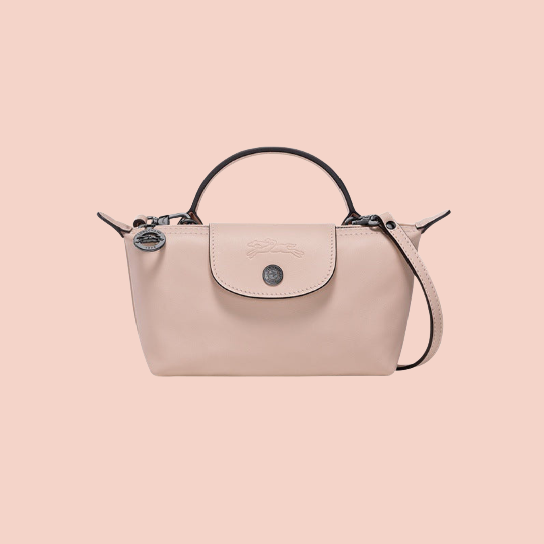 MINI BOLSA DE PIEL LONGCHAM | ROSA