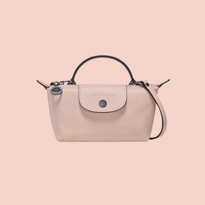 MINI BOLSA DE PIEL LONGCHAM | ROSA
