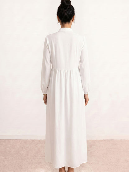 Vestido camisero plisado