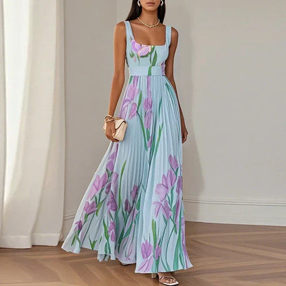 Oriah | Vestido largo floral de corte evasé