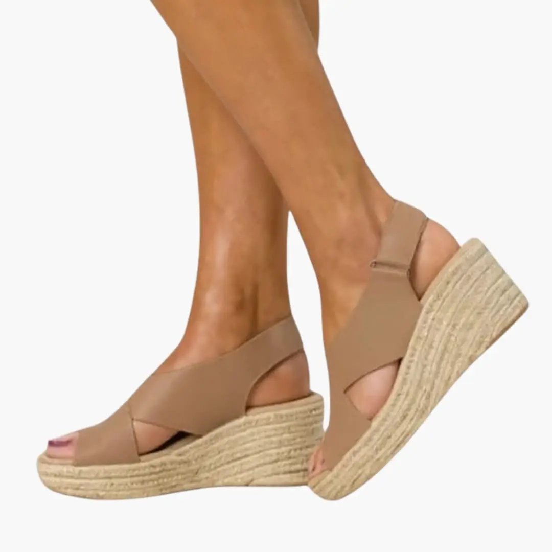Viviana | Sandalias de cuña para mujer con plantilla acolchada y tira al tobillo