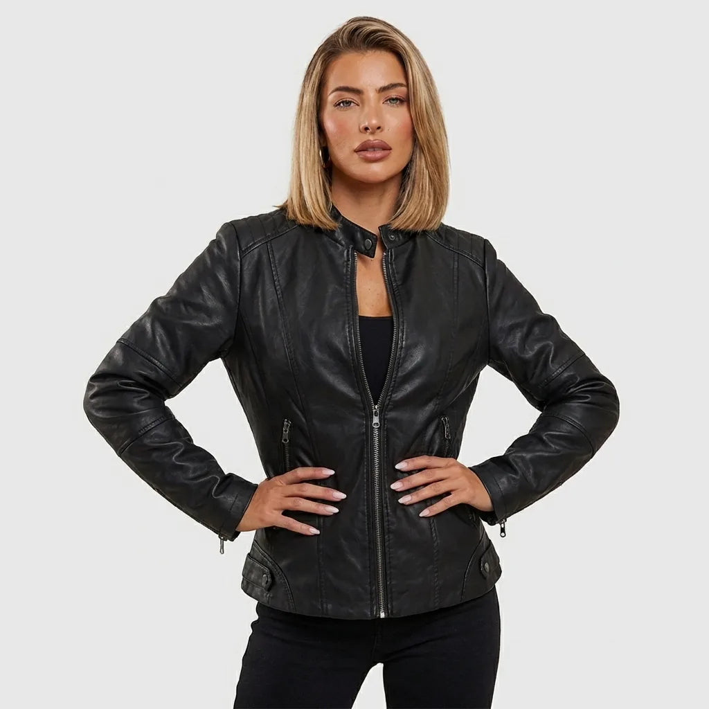 Romina | Chaqueta de Cuero Casual