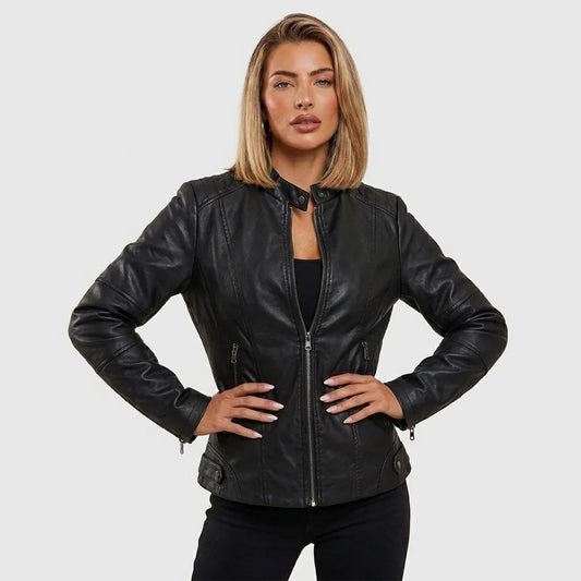 Romina | Chaqueta de Cuero Casual