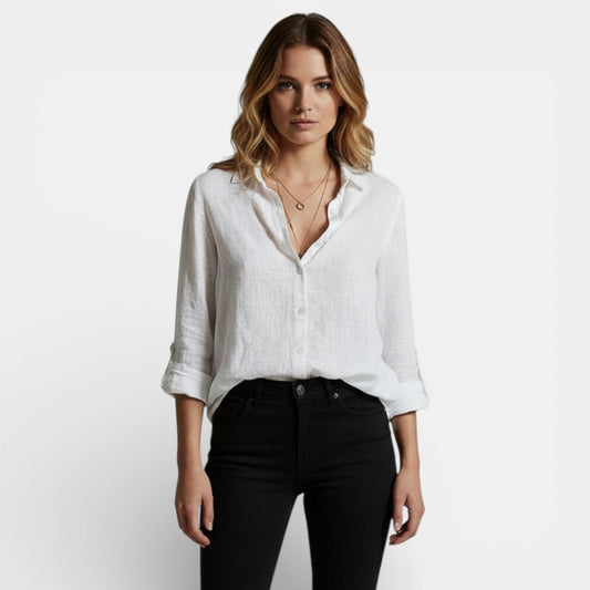Blusa Mujer Primavera con Botones Elegante