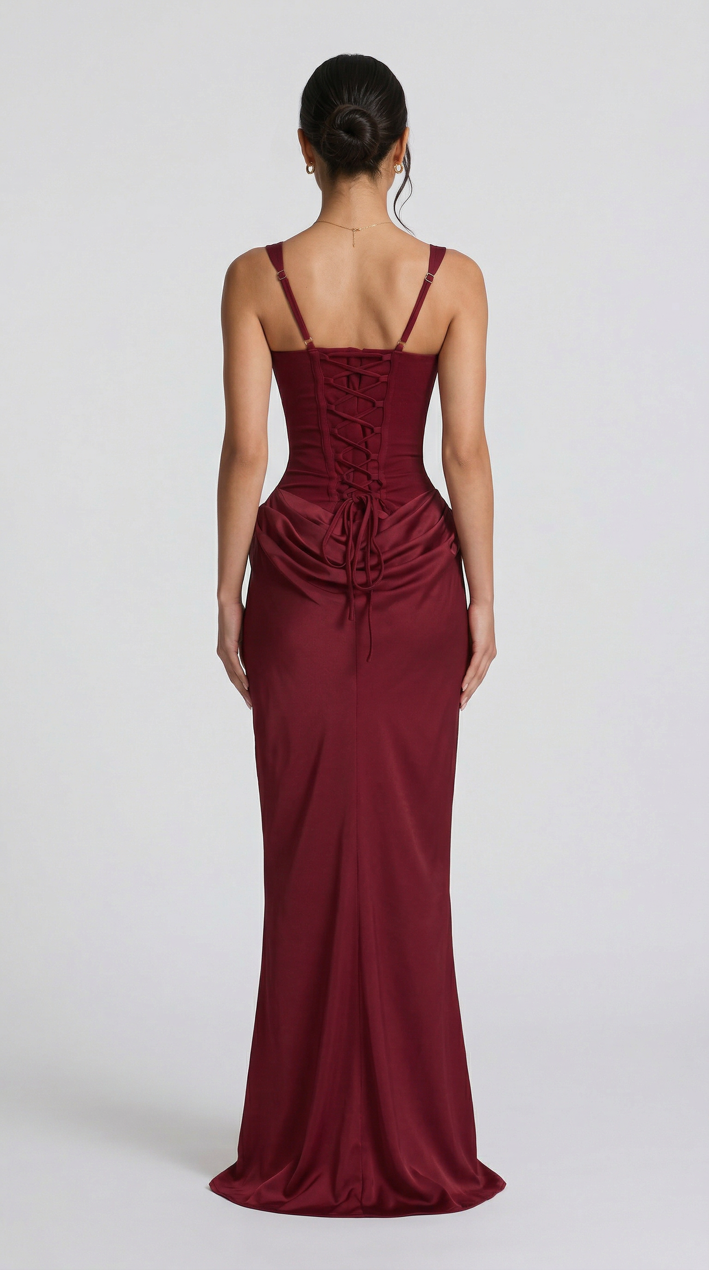 Vestido Maxi Julie Hourglass - Burdeos