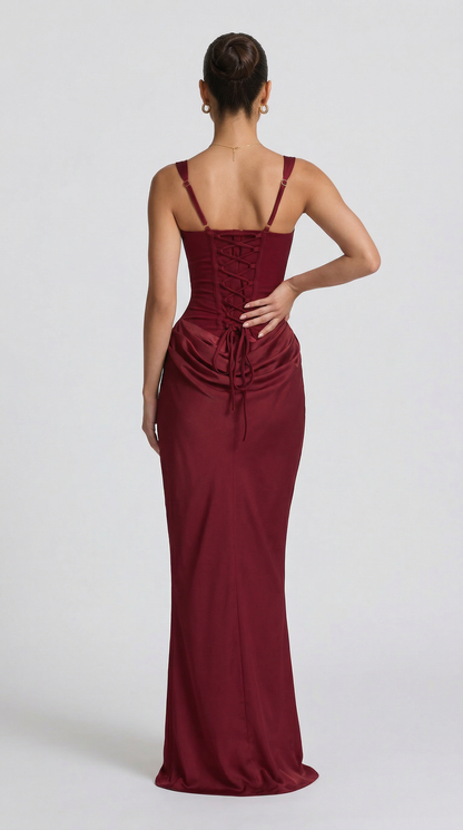 Vestido Maxi Julie Hourglass - Limón