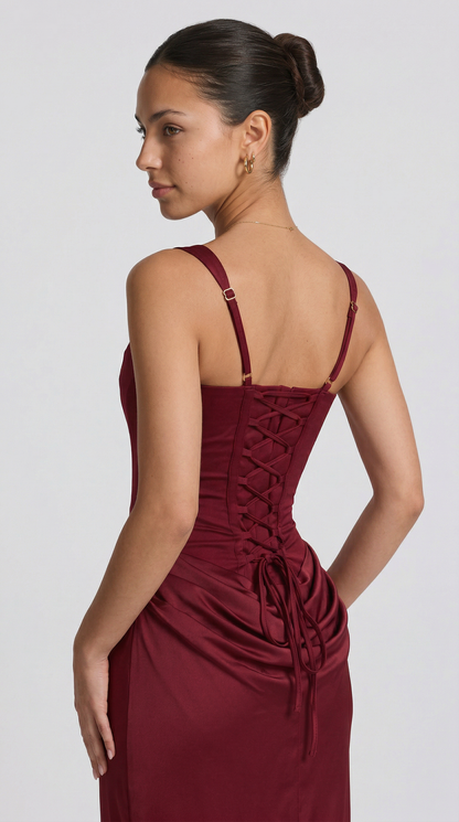 Vestido Maxi Julie Hourglass - Limón