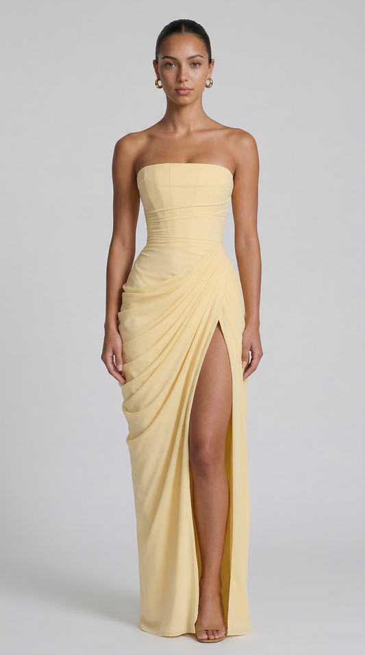 Vestido Maxi Julie Mazi - Limón