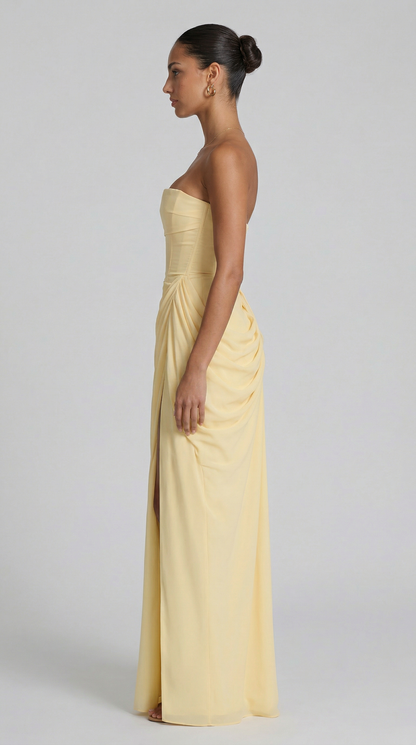 Vestido Maxi Julie Mazi - Limón