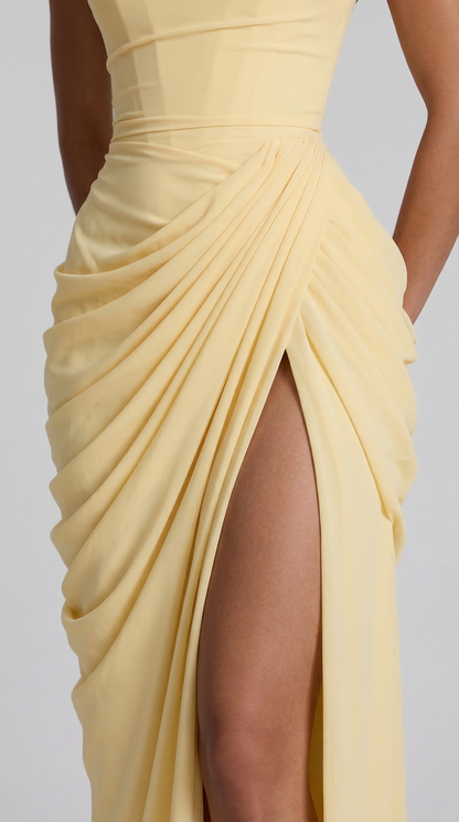 Vestido Maxi Julie Mazi - Limón
