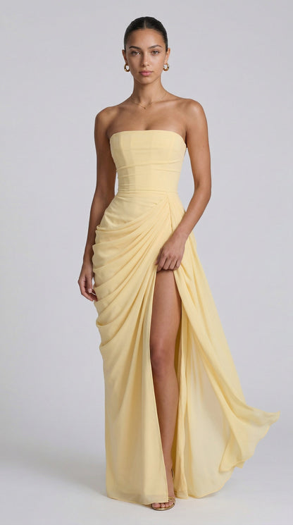 Vestido Maxi Julie Mazi - Limón