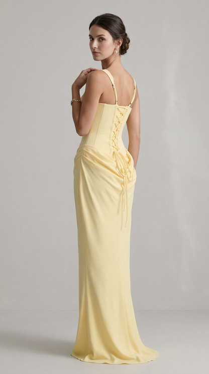 Vestido Maxi Julie Hourglass - Limón