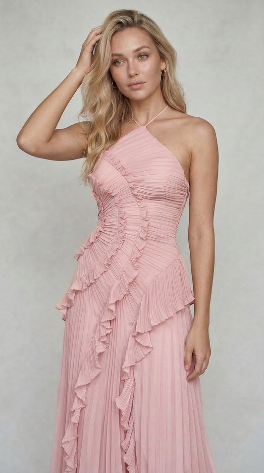 Vestido con volantes edición limitada - Rosa