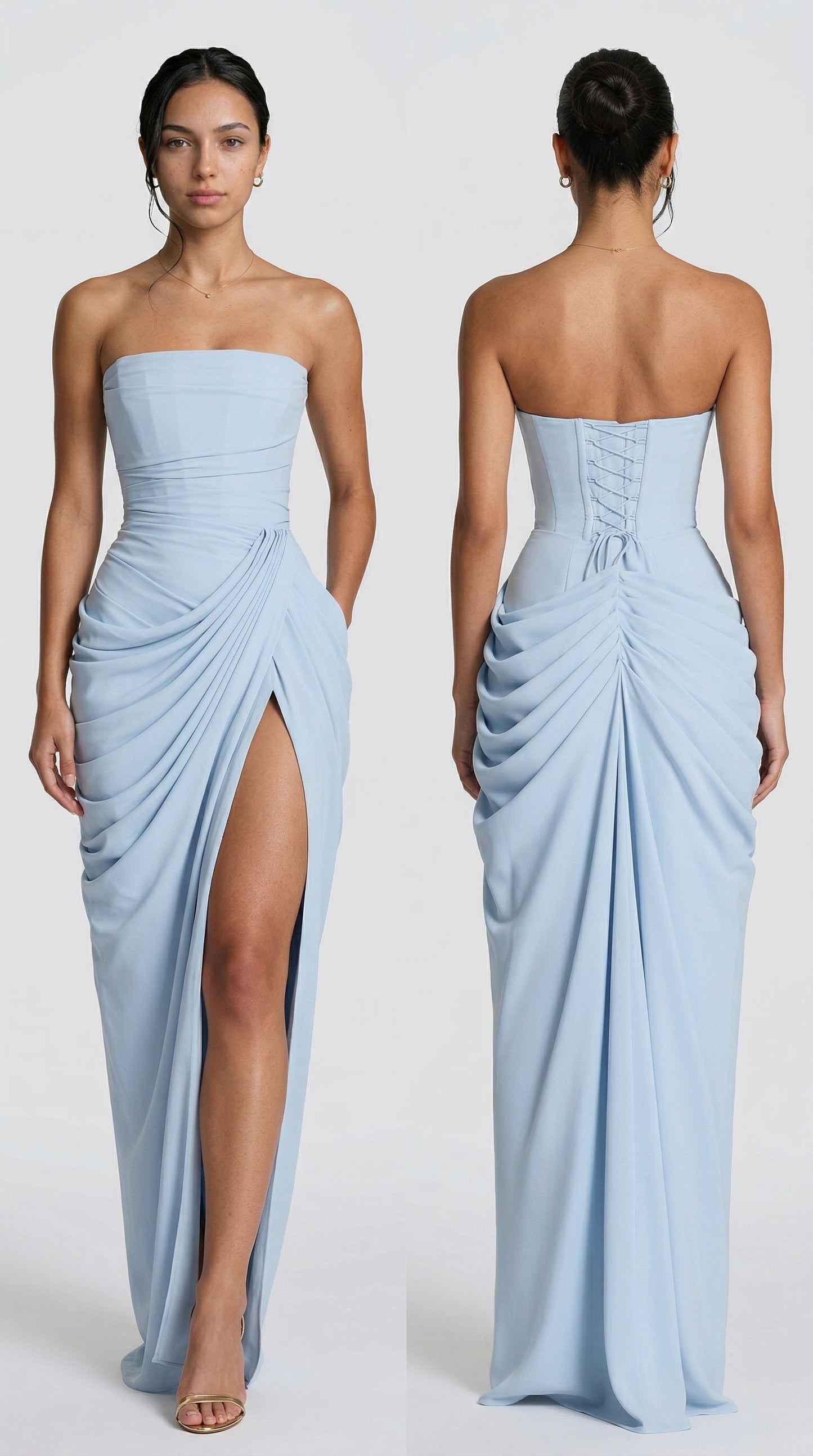 Vestido Maxi Julie Mazi - Azul cielo