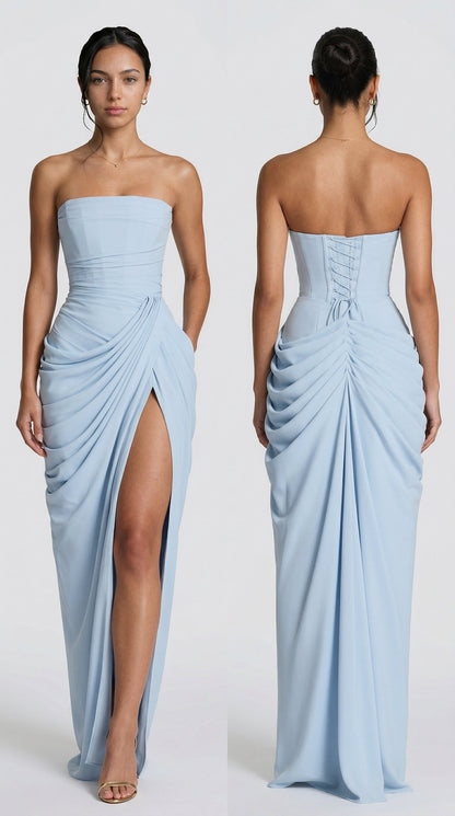 Vestido Maxi Julie Mazi - Azul cielo