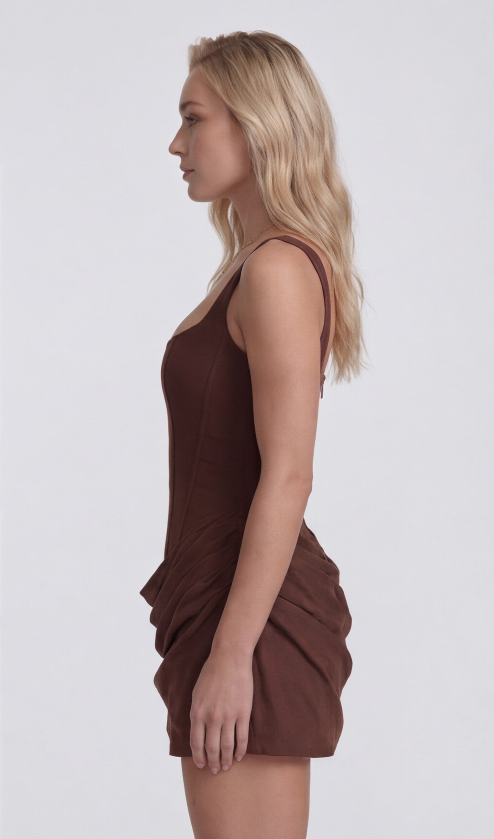 Vestido Mini Chloe - Marrón