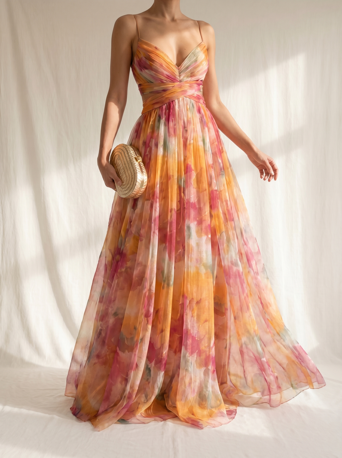 Giselle | Vestido largo con encantador estampado floral