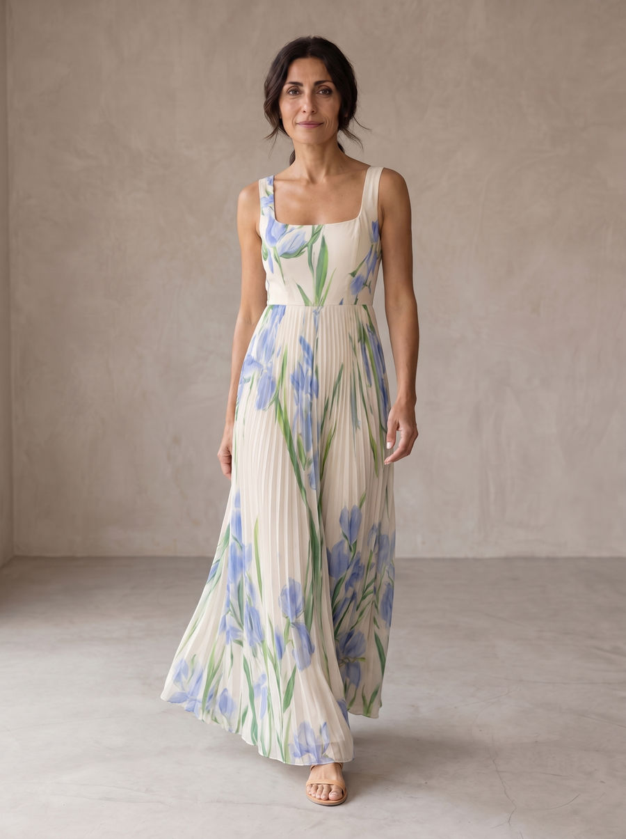 Oriah | Vestido largo floral de corte evasé