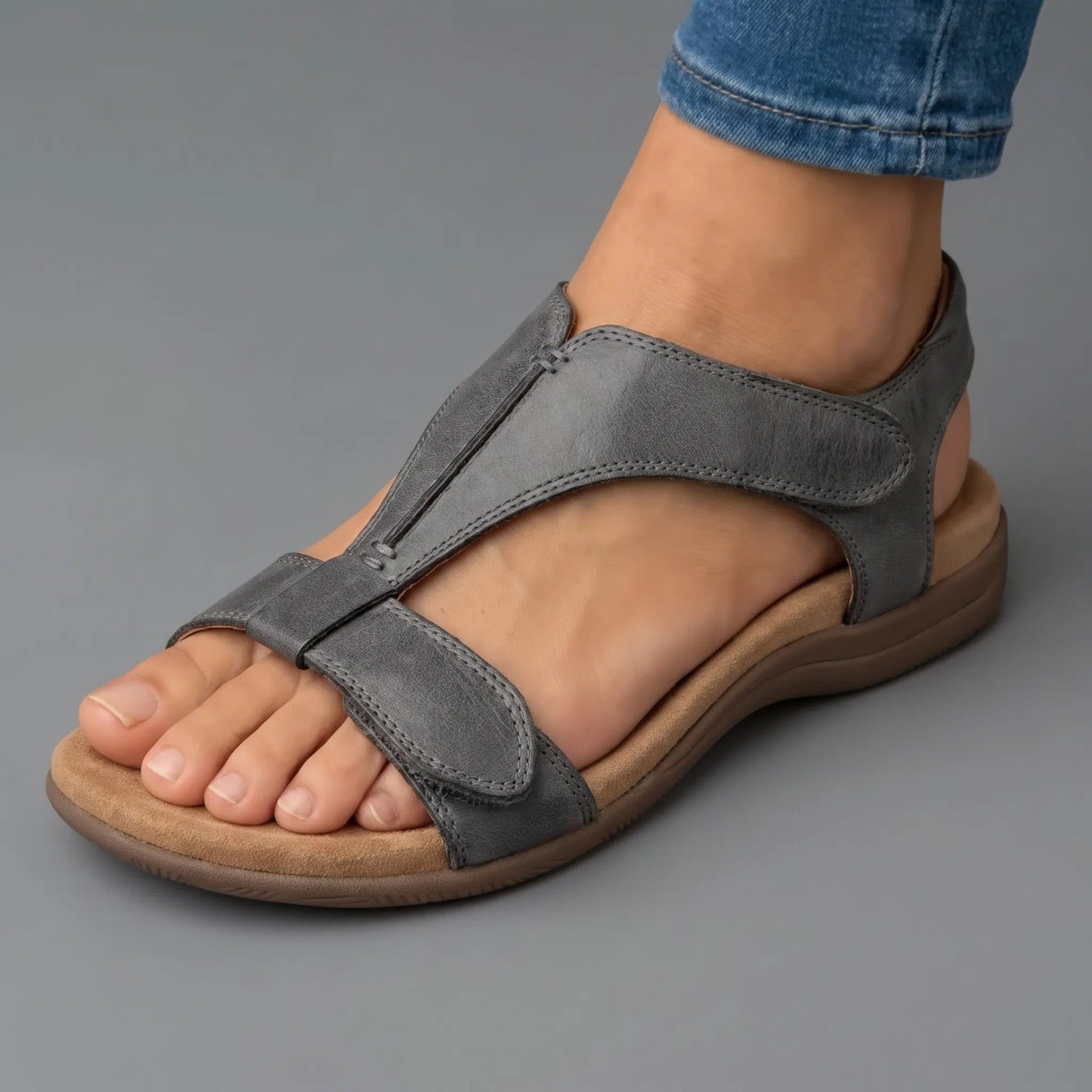 Lara Sandalias Ortopédicas Ergonómicas - Gris