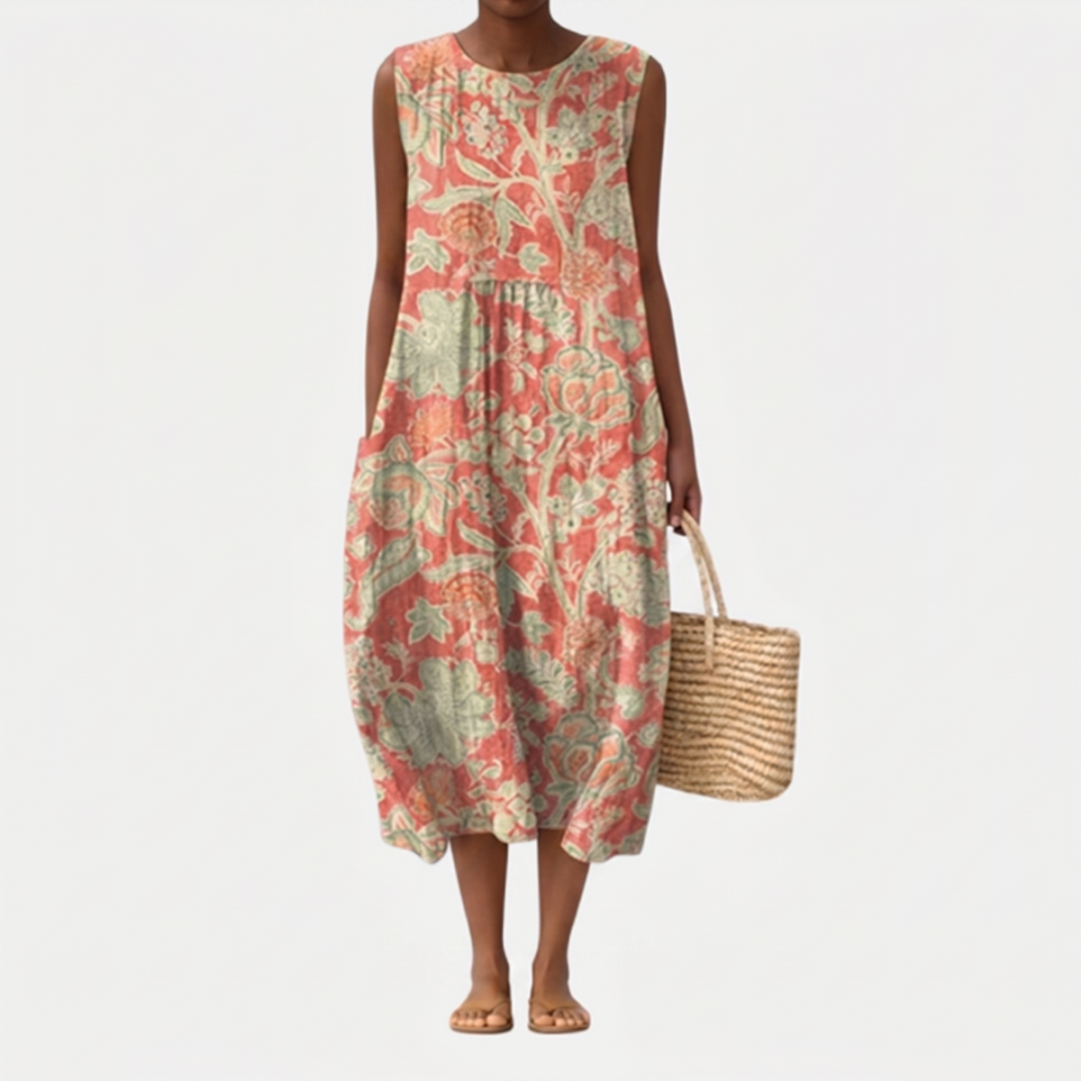 Adriana | Vestido midi fluido