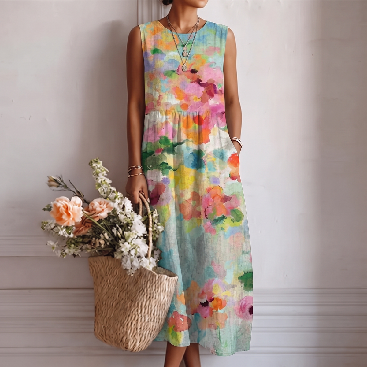 Alessia | Vestido midi estampado