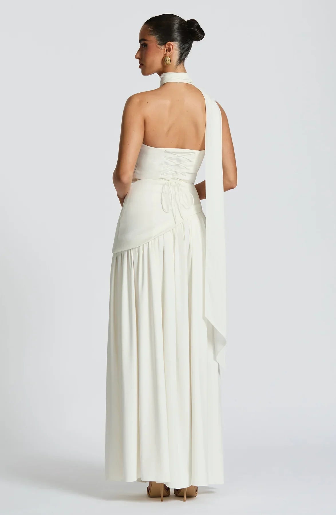 Vestido Maxi Aura - Blanco nieve