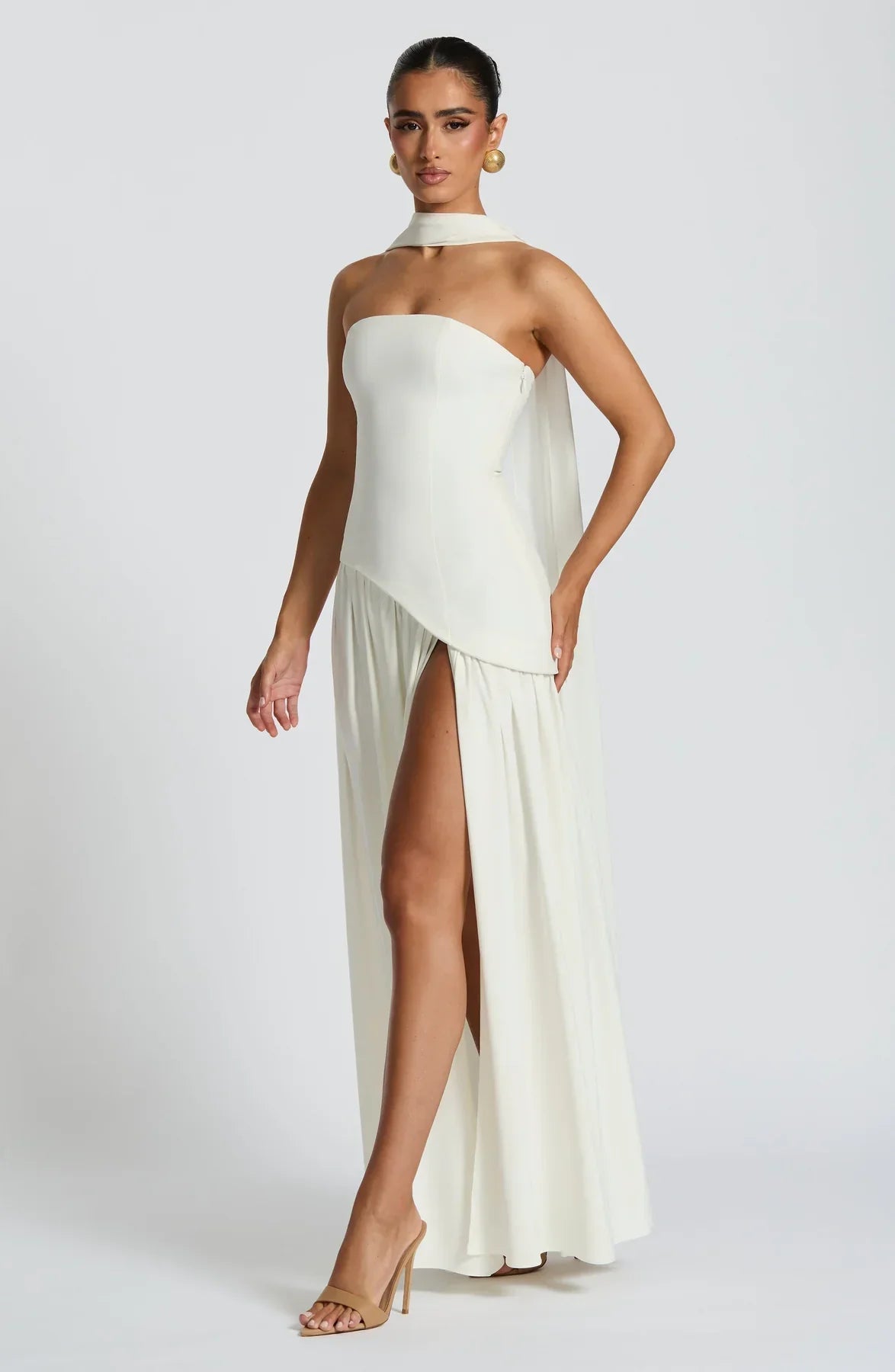 Vestido Maxi Aura - Blanco nieve
