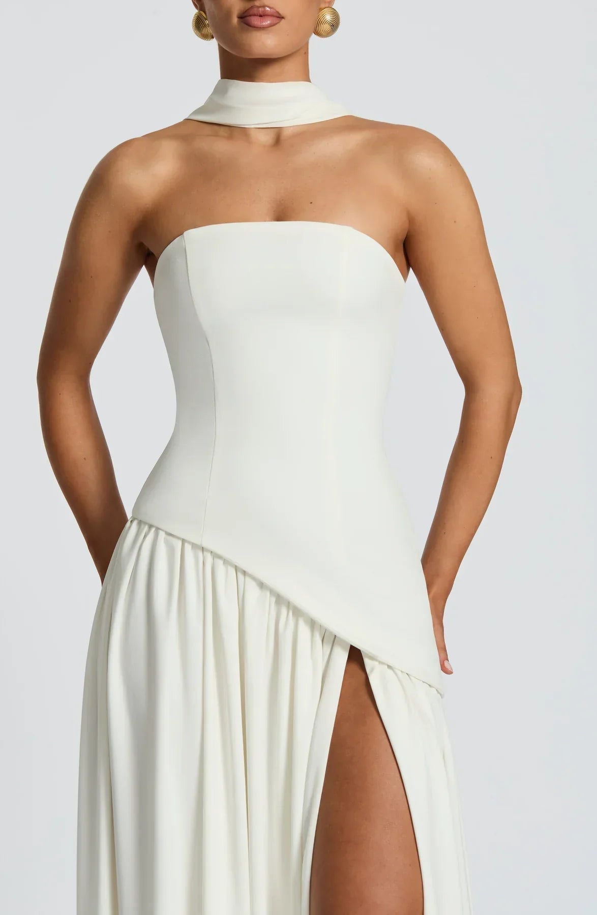 Vestido Maxi Aura - Blanco nieve