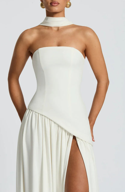 Vestido Maxi Aura - Blanco nieve