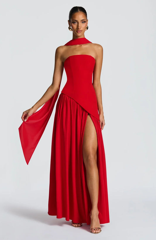 Vestido Maxi Aura - Rojo
