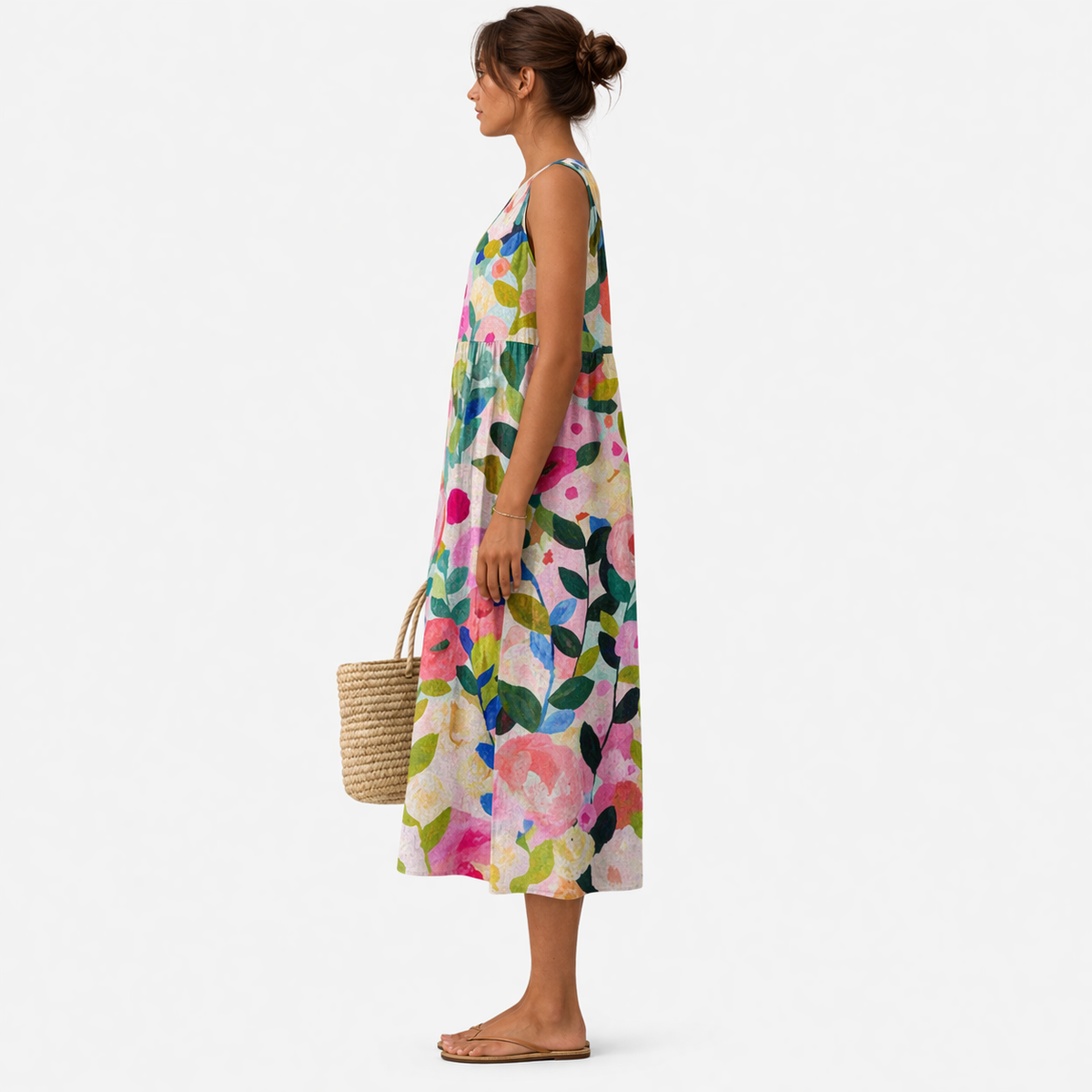 Daniela | Vestido midi fluido